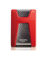 ADATA HDD 2TB 2,5'' USB 3.0 DashDrive Durable HD650, czerwony (gumowy, odporna na uderzenia) - nr 12