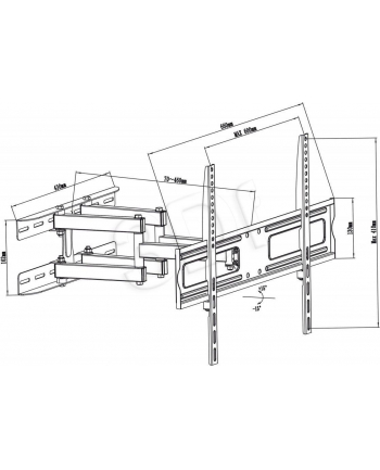 MACLEAN UCHWYT DO TELEWIZORA LUB MONITORA 37-70  30KG MC-762 CZARNY VESA 600X400