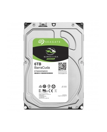 Dysk Seagate BarraCuda, 3.5'', 6TB, SATA/600, 256MB cache