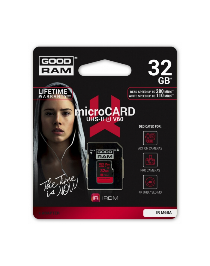 GOODRAM microSDHC 32GB V60 UHS-II U3 280/110 MB/s Iridium główny