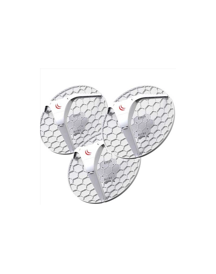 MikroTik RouterBOARD RBLHG-5nD, 3-PACK, 600MHz CPU, 64MB RAM, 1x LAN, 5GHz Wi-Fi, 25dBm, ant. 2x24dBi, 802.11a/n, vč. L3 główny