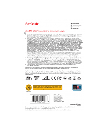 SANDISK ULTRA ANDROID microSDXC 200 GB 100MB/s A1 Cl.10 UHS-I + ADAPTER