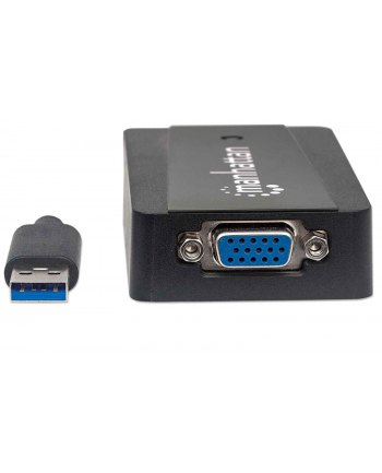 Manhattan Konwerter adapter graficzny SuperSpeed USB 3.0 na SVGA M/F czarny