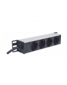 Intellinet Network Solutions Intellinet Listwa zasilająca rack 10'' 1U 250V/15A 4x Schuko kabel 1,8m - nr 19