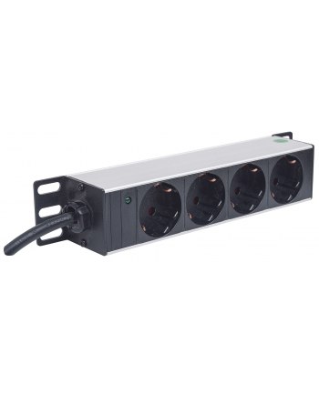 Intellinet Network Solutions Intellinet Listwa zasilająca rack 10'' 1U 250V/15A 4x Schuko kabel 1,8m