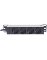 Intellinet Network Solutions Intellinet Listwa zasilająca rack 10'' 1U 250V/15A 4x Schuko kabel 1,8m - nr 3