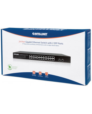 Intellinet Network Solutions Intellinet Gigabit Ethernet switch 24x 10/100/1000 Mbps 2x SFP rackowy 19''