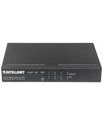 Intellinet Network Solutions Intellinet Gigabit switch 5x 10/100/1000 Mbps RJ45 PoE/PoE+ 80W 1x SFP combo