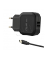 Qoltec Ładowarka sieciowa do Smartfona/ Tabletu 12W | 5V | 2.4A | 2xUSB+MicroUSB - nr 5