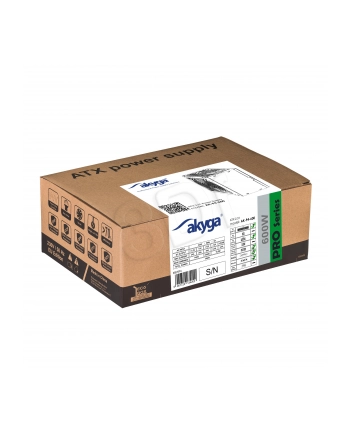 Akyga Zasilacz ATX Pro Semi-Modular 600W AK-P4-600 Fan12cm P8 5xSATA 2xPCI-E