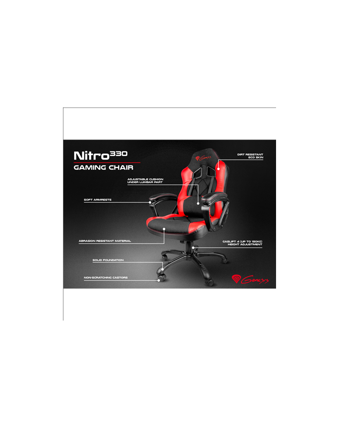 NATEC Fotel dla graczy GENESIS SX33 Black/Red główny