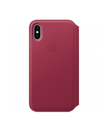 Apple iPhone X Leather Folio - Berry