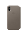 Apple iPhone X Leather Folio - Taupe - nr 15