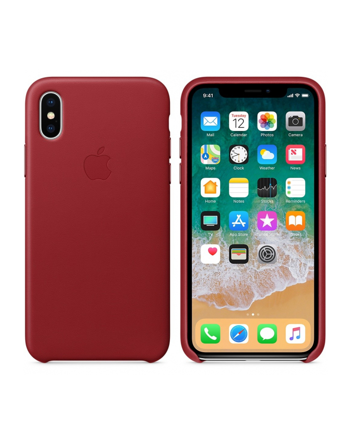 Apple iPhone X Leather Case - (PRODUCT)RED główny