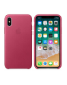 Apple iPhone X Leather Case - Pink Fuchsia - nr 10