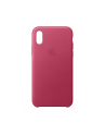Apple iPhone X Leather Case - Pink Fuchsia - nr 12