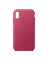 Apple iPhone X Leather Case - Pink Fuchsia - nr 19