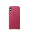 Apple iPhone X Leather Case - Pink Fuchsia - nr 1