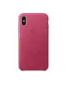 Apple iPhone X Leather Case - Pink Fuchsia - nr 8