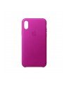 Apple iPhone X Leather Case - Pink Fuchsia - nr 9