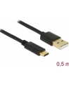 Delock Kabel USB 2.0 Typ-AM> USB Typ-C (M) 0.5m czarny - nr 13