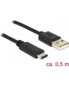 Delock Kabel USB 2.0 Typ-AM> USB Typ-C (M) 0.5m czarny - nr 20