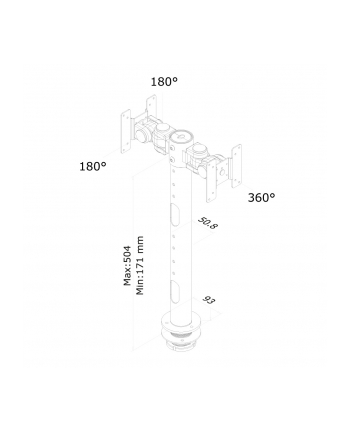 NewStar Uchwyt Nabiurkowy do Monitora FPMA-D050DBLACK