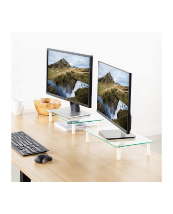 Techly Uniwersalna szklana podstawka pod monitor LED/LCD do 20kg
