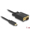 Delock Kabla USB Type-C (M)>VGA (M) (tryb alternatywny DP) Full HD 30Hz 1m czarn - nr 10
