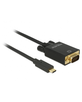 Delock Kabla USB Type-C (M)>VGA (M) (tryb alternatywny DP) Full HD 30Hz 1m czarn