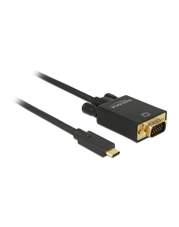 Delock Kabla USB Type-C (M)>VGA (M) (tryb alternatywny DP) Full HD 30Hz 1m czarn główny