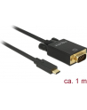 Delock Kabla USB Type-C (M)>VGA (M) (tryb alternatywny DP) Full HD 30Hz 1m czarn - nr 9