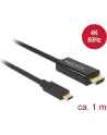 Delock Kabel USB Type-C (M)>HDMI (M) (tryb alternatywny DP) 4K 60 Hz 1m czarny - nr 24