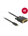 Delock Kabla USB Type-C (M)>DVI 24+1 (M) (tryb alternatywny DP) 4K 30Hz 1m czarn - nr 26