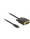 Delock Kabla USB Type-C (M)>DVI 24+1 (M) (tryb alternatywny DP) 4K 30Hz 1m czarn - nr 27