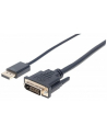 Manhattan Kabel monitorowy DisplayPort 1.2a - DVI-D 24+1 M/M czarny 3m - nr 10