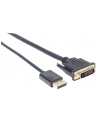 Manhattan Kabel monitorowy DisplayPort 1.2a - DVI-D 24+1 M/M czarny 3m - nr 17