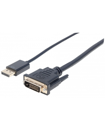 Manhattan Kabel monitorowy DisplayPort 1.2a - DVI-D 24+1 M/M czarny 3m
