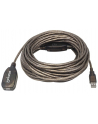 Manhattan Kabel przedłużacz Hi-Speed USB 2.0 aktywny A-A M/F 15m czarny - nr 18