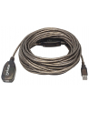 Manhattan Kabel przedłużacz Hi-Speed USB 2.0 aktywny A-A M/F 15m czarny - nr 22