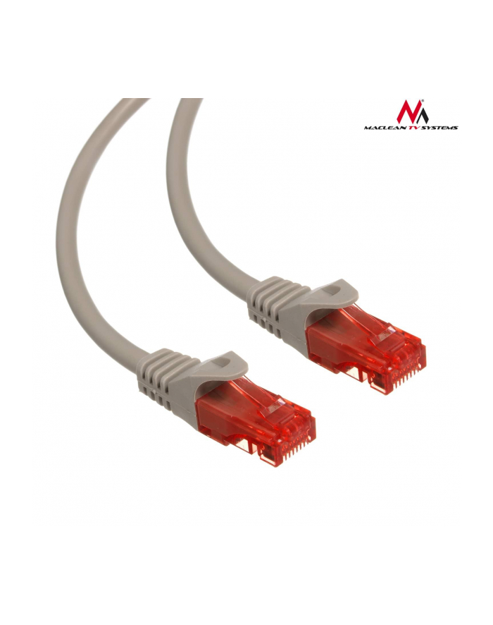 Maclean MCTV-302S Przewód kabel patchcord UTP cat6 wtyk-wtyk 2m szary główny