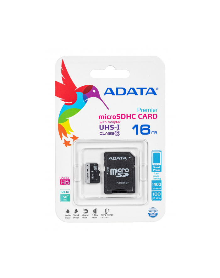 a-data Adata micro SDHC PREMIER 16GB Class 10 + Adapter microSD-SD główny