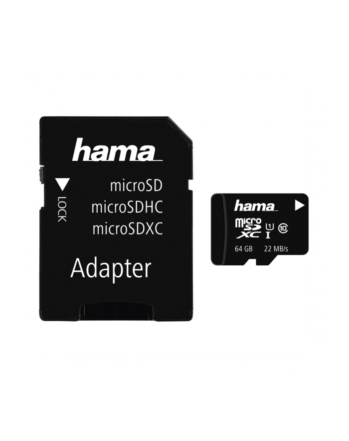 Hama Polska micro SDXC 64GB Class 10 + Adapter microSD-SD główny