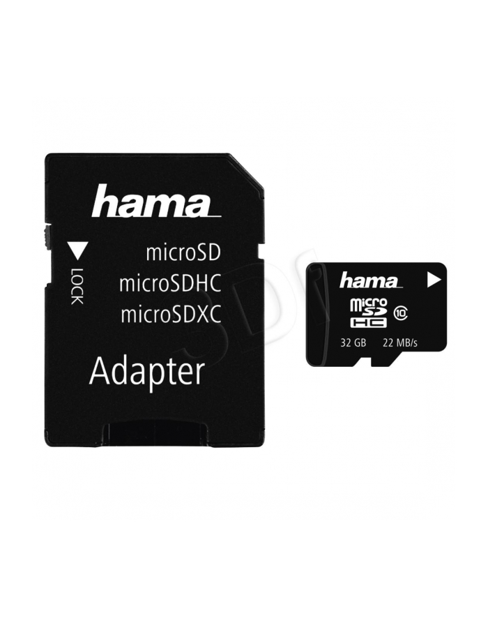Hama Polska micro SDHC 32GB Class 10 + Adapter microSD-SD główny