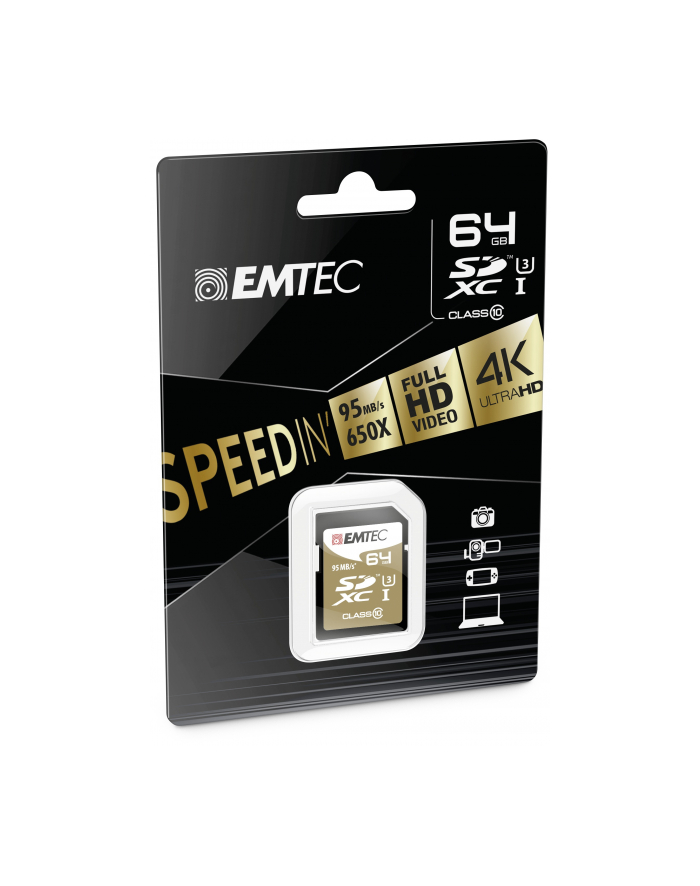EMTEC SDXC SPEEDIN 64GB Class10 95MB/s UHS-I U3 główny