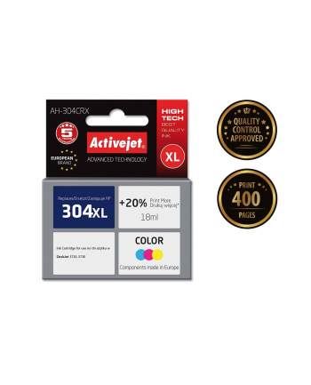 Tusz Activejet AH-304CRX (do drukarki Hewlett Packard  zamiennik HP 304XL N9K08AE premium 18ml trójkolorowy)