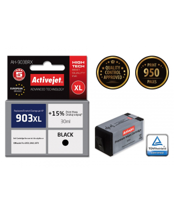 Tusz Activejet AH-903BRX (do drukarki Hewlett Packard  zamiennik 903XL T6M15AE premium 30ml czarny Chip)