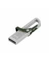 Hama Polska Flashdrive HOOK 32GB USB 2.0 srebrno-zielony - nr 1