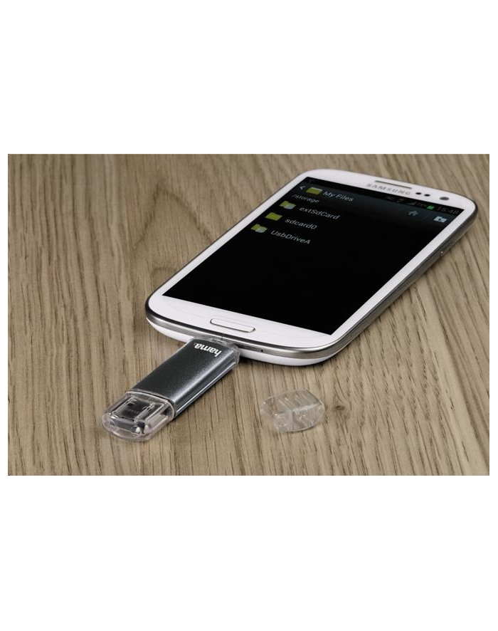 Hama Polska Flashdrive LAETA TWIN 64GB USB 2.0/micro USB 2.0 OTG srebrny główny