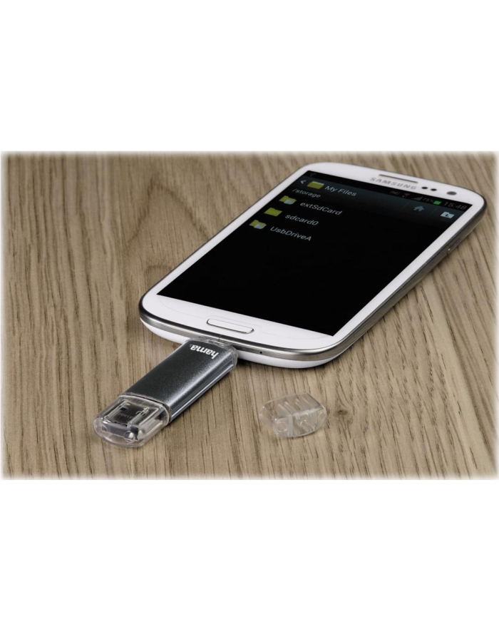 Hama Polska Flashdrive LAETA TWIN 64GB USB 2.0/micro USB 2.0 OTG srebrny główny